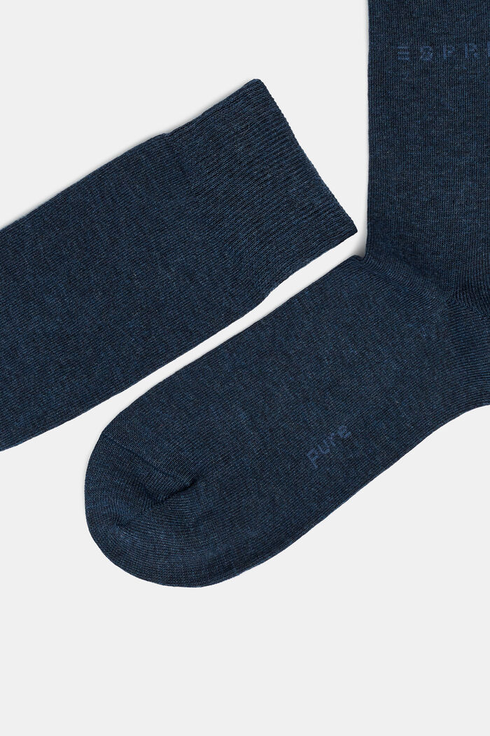 Calze al ginocchio in misto cotone, NAVYBLUE M, detail image number 1