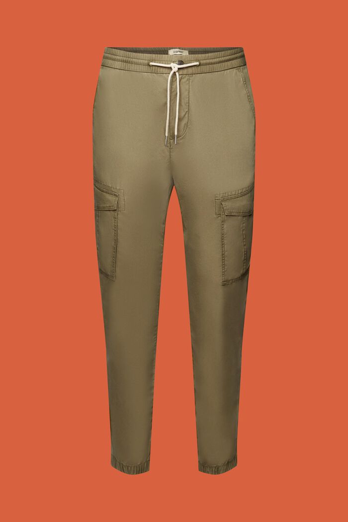 Pantaloni cargo, 100% cotone, OLIVE, detail image number 7
