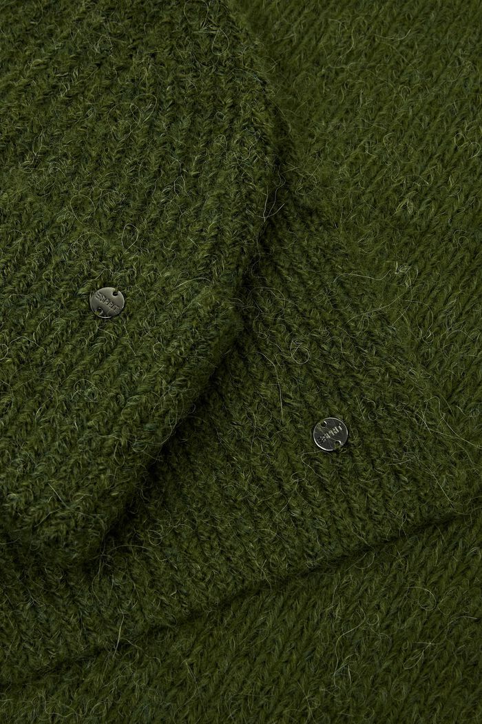Confezione regalo natalizia con berretto e sciarpa in maglia chunky, LEAF GREEN, detail image number 1