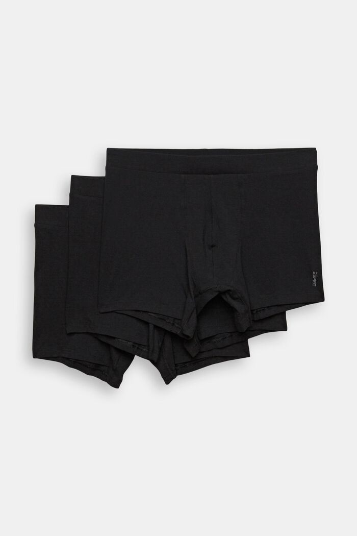 Shorts da uomo lunghi in misto cotone elasticizzato, confezione multipla, BLACK, detail image number 2