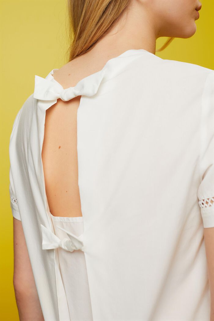 Blusa con schiena scoperta, TENCEL™, WHITE, detail image number 2