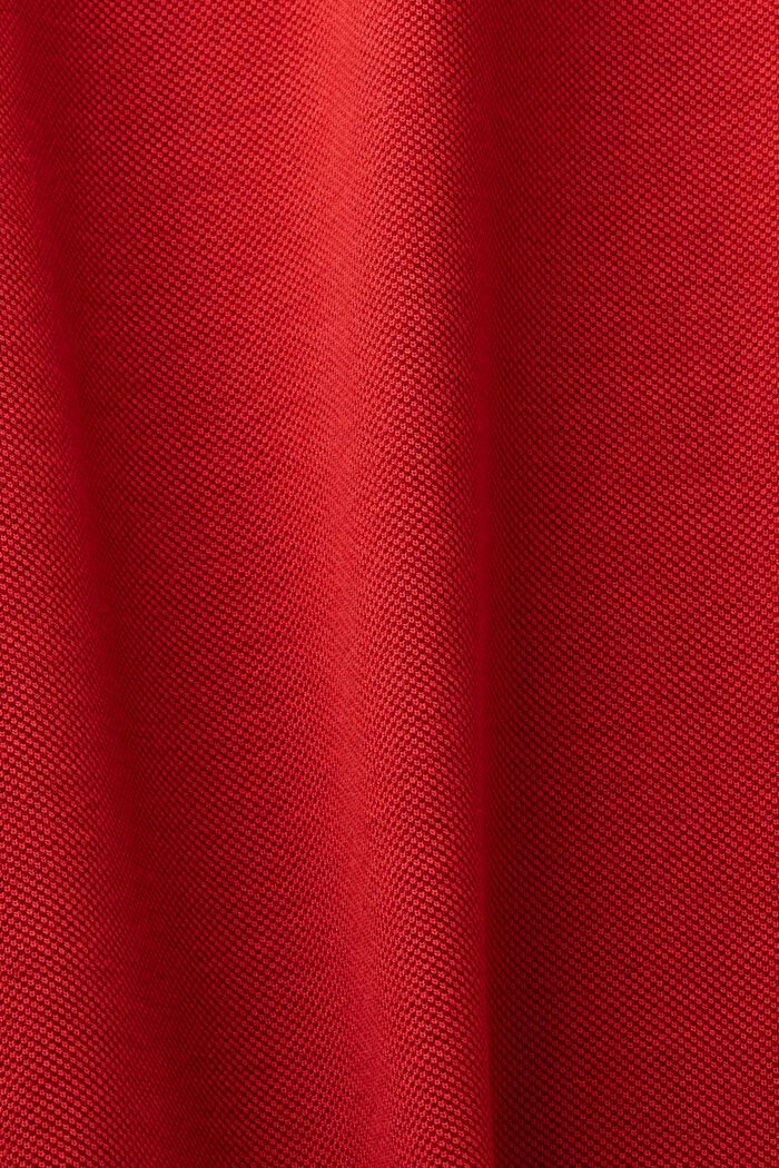 Polo in piqué di cotone Pima, DARK RED, detail image number 5