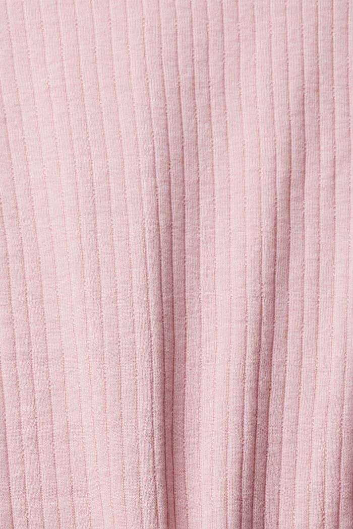 Maglia a maniche lunghe a coste, LIGHT PINK, detail image number 1
