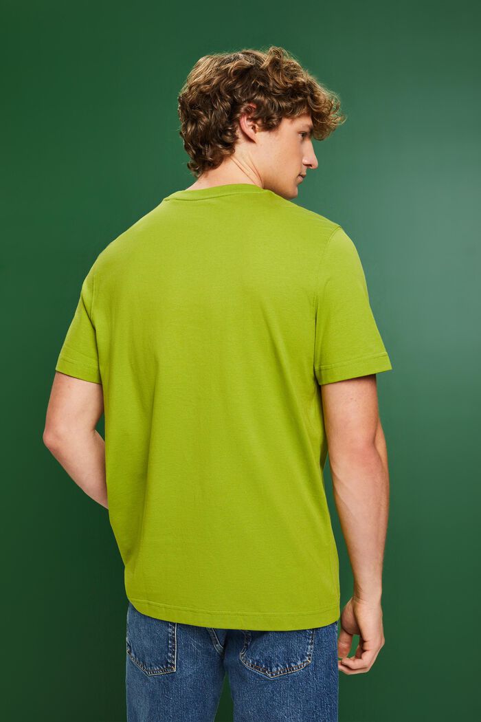 T-shirt in cotone con stampa del logo, LEAF GREEN, detail image number 2