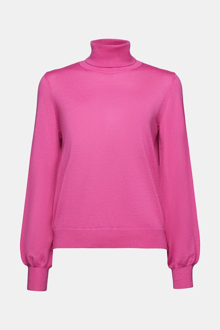 Pullover dolcevita in lana, PINK FUCHSIA, detail image number 6
