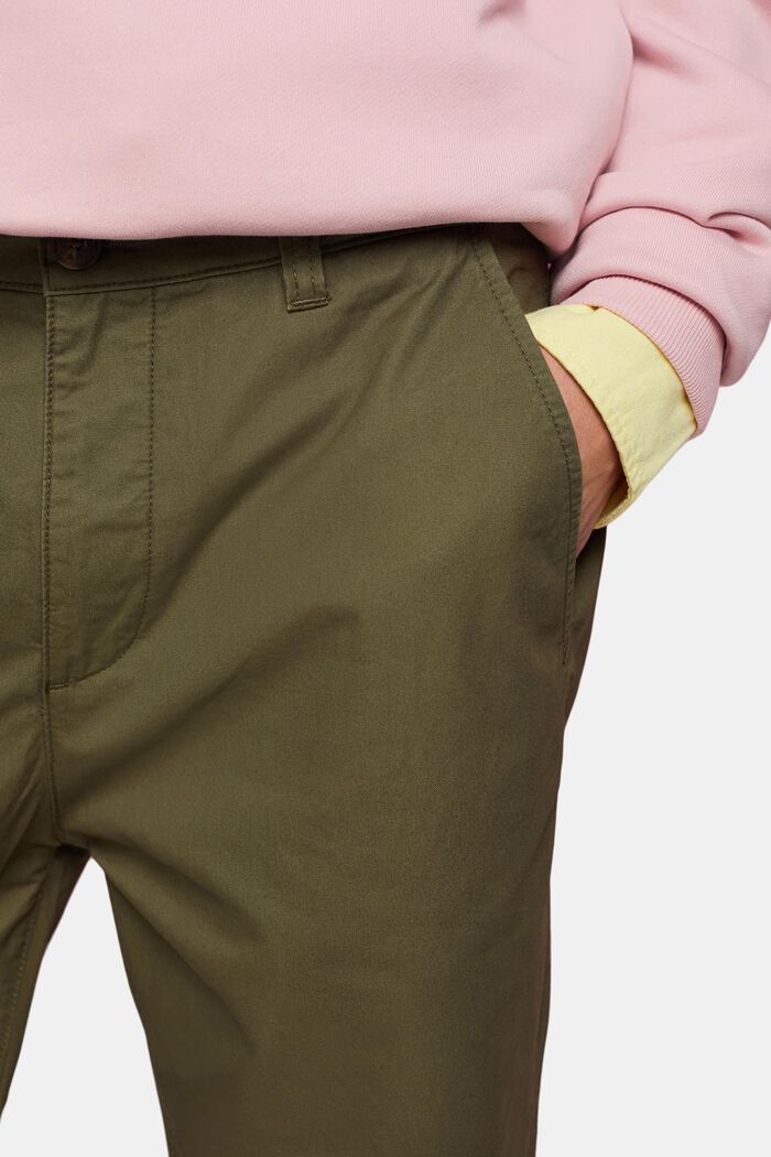 Pantaloncini stile chino in cotone sostenibile, DARK KHAKI, detail image number 2