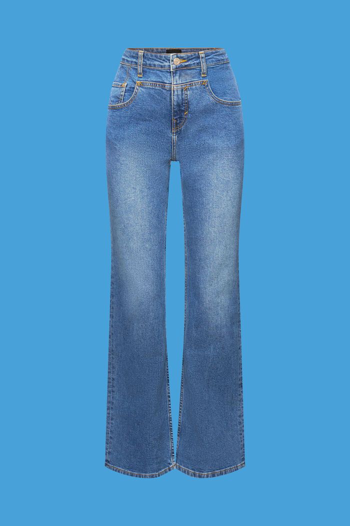 Jeans bootcut con inserto caratteristico, BLUE DARK WASHED, detail image number 6