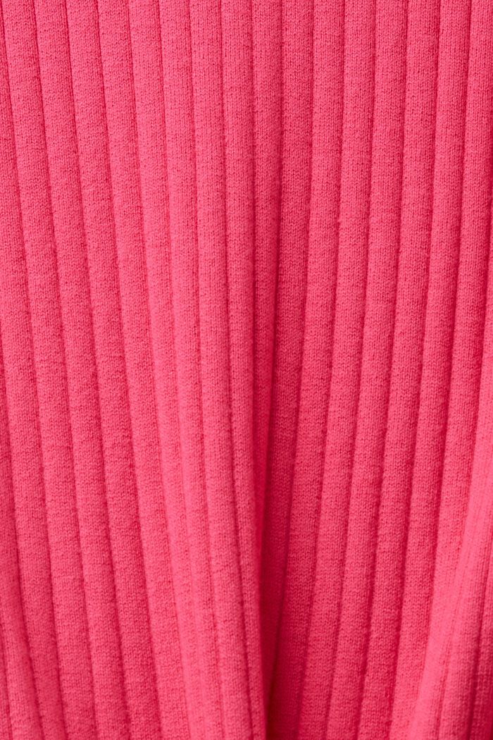 Pullover a manica corta a coste, PINK FUCHSIA, detail image number 5