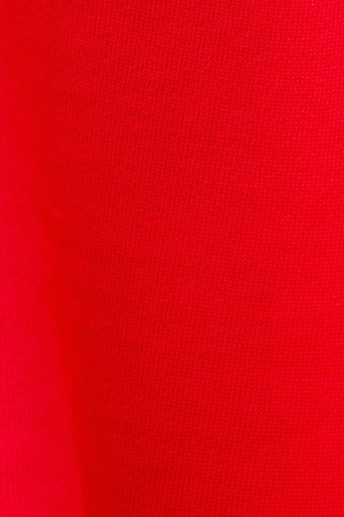 Felpa con cappuccio cropped, 100% cotone, RED, detail image number 4