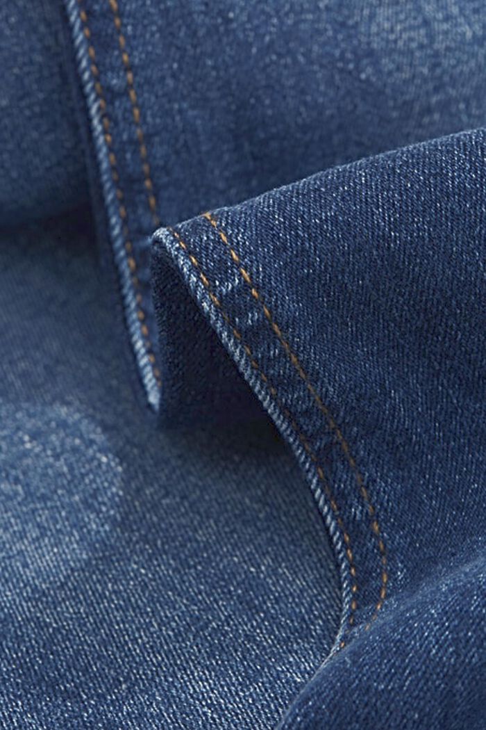 Jeans super stretch con cotone biologico, BLUE DARK WASHED, detail image number 7