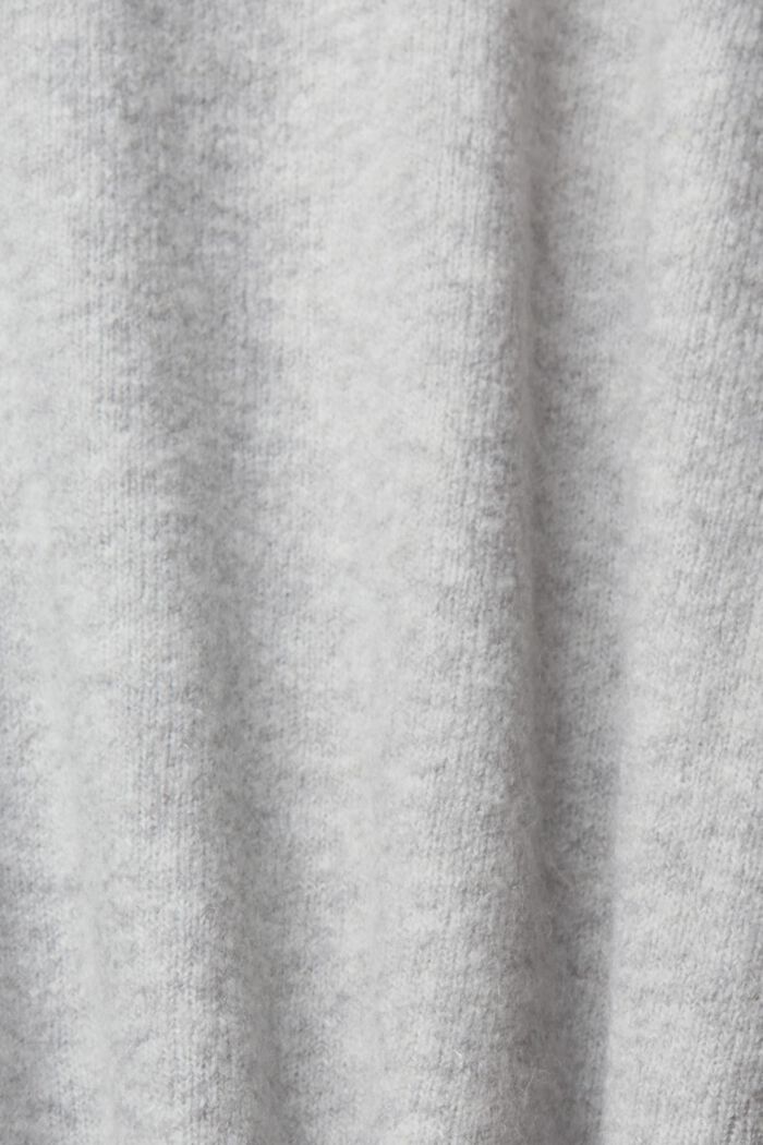 Cardigan smanicato in misto lana, LIGHT GREY, detail image number 1