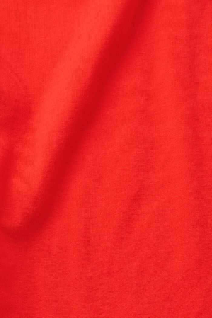 T-shirt di cotone con logo a forma di cuore, RED, detail image number 5