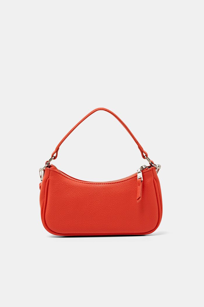 Borsa mini a tracolla in similpelle, BRIGHT ORANGE, detail image number 0