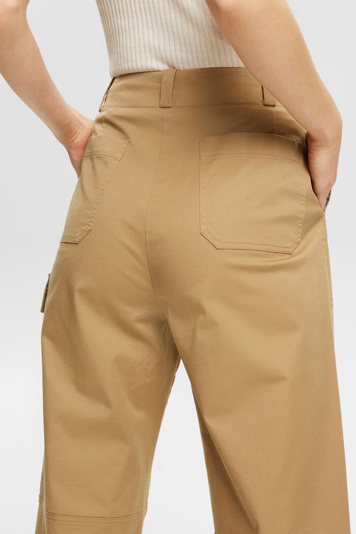 Pantaloni cropped stile cargo, KHAKI BEIGE, detail image number 4