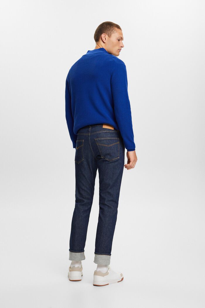 Jeans cimosati slim fit a vita media, BLUE RINSE, detail image number 3