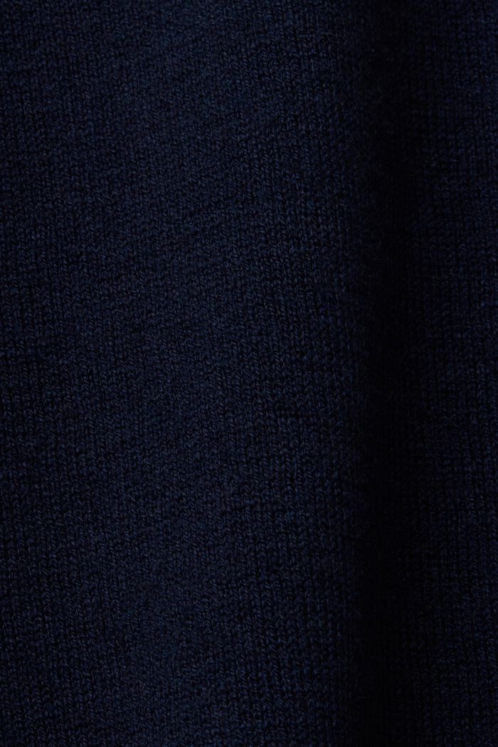 CURVY Pullover con maniche cropped, con lino, NAVY, detail image number 1