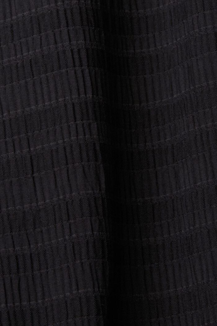 Maglia strutturata con rouches, BLACK, detail image number 6