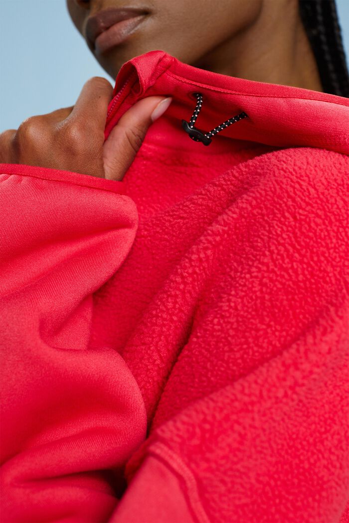 Felpa con zip impermeabile, RED, detail image number 2