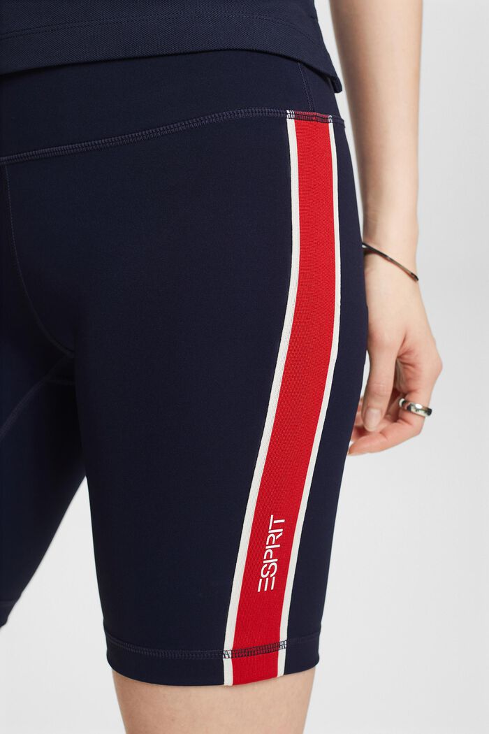 Pantaloncini da ciclista a righe, NAVY, detail image number 4