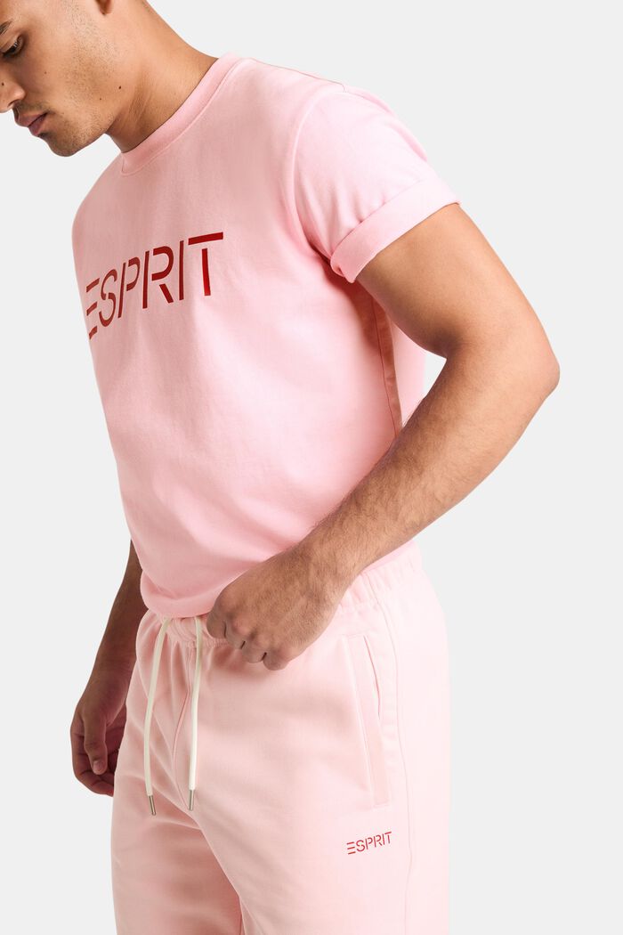 Pantaloni della tuta con logo in pile di cotone, unisex, LIGHT PINK, detail image number 2