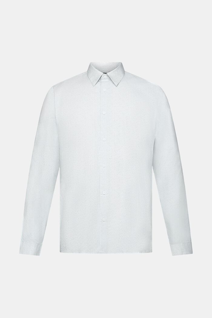 Camicia Slim Fit in cotone a fantasia, WHITE, detail image number 7