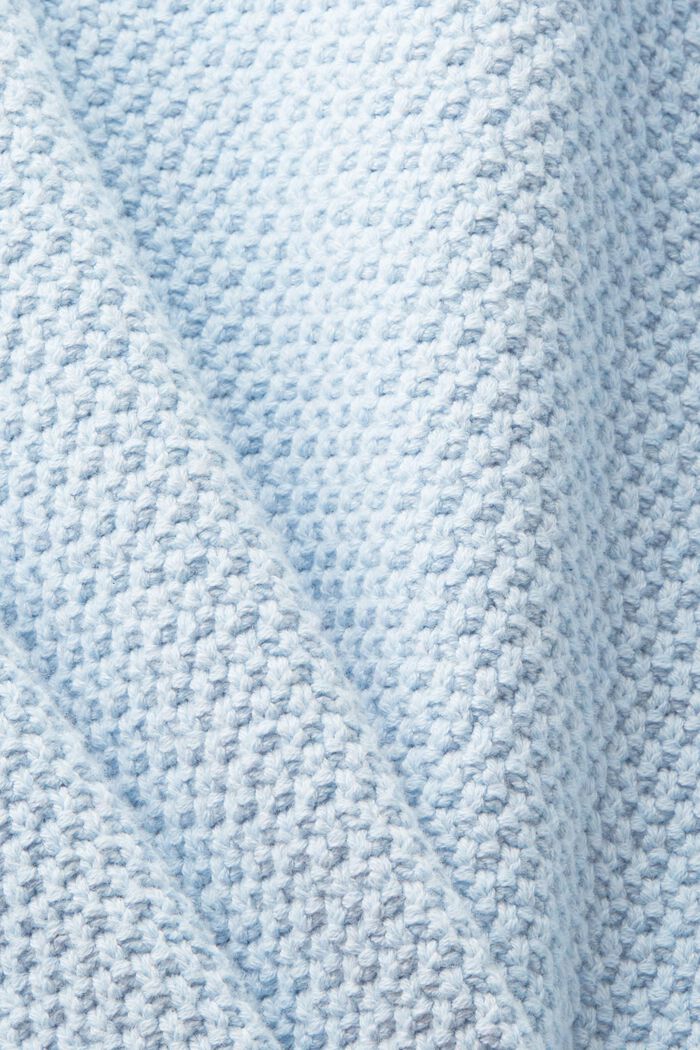 Pullover in cotone con scollo a V, LIGHT BLUE, detail image number 4