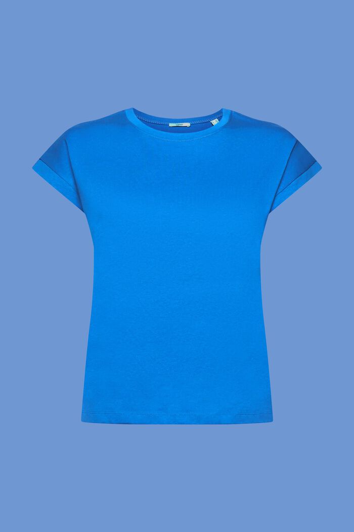 T-shirt basic, 100% cotone, BRIGHT BLUE, detail image number 8