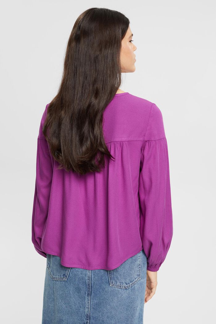 Blusa con inserto, LENZING™ ECOVERO™, VIOLET, detail image number 4