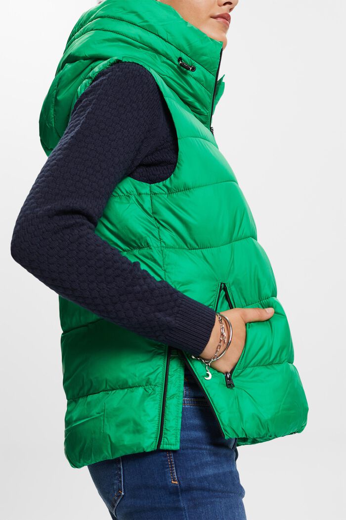 In materiale riciclato: gilet trapuntato, GREEN, detail image number 4