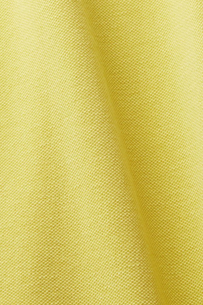 Polo in piqué di cotone lavato a pietra, DUSTY YELLOW, detail image number 5
