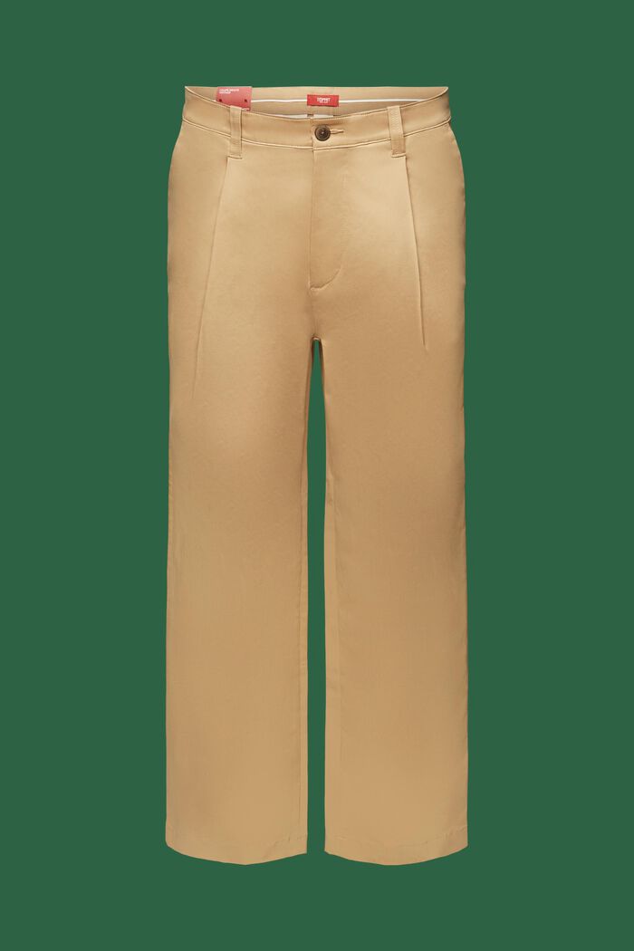 Pantaloni chino a gamba larga, BEIGE, detail image number 7