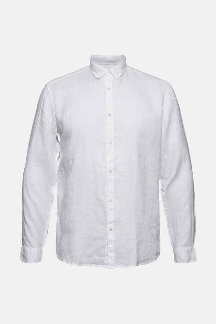 Camicia button-down in 100% lino