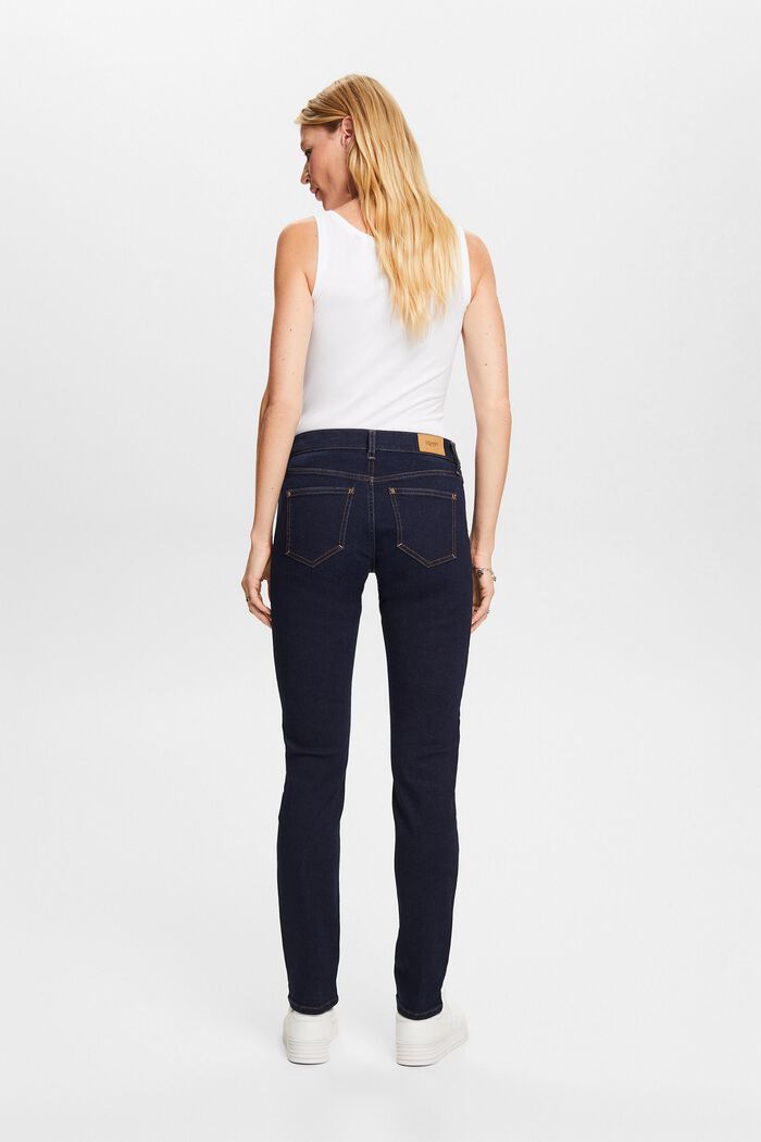 Riciclati: jeans Slim Fit stretch a vita media, BLUE RINSE, detail image number 3