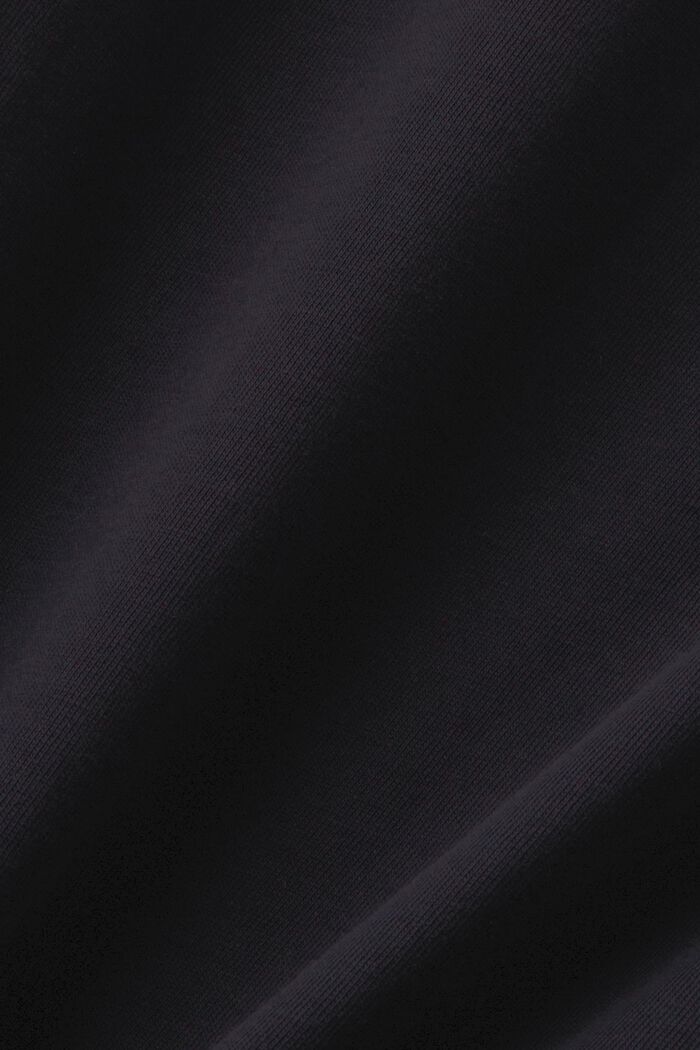 T-shirt di cotone smanicata con scollo a V, BLACK, detail image number 5