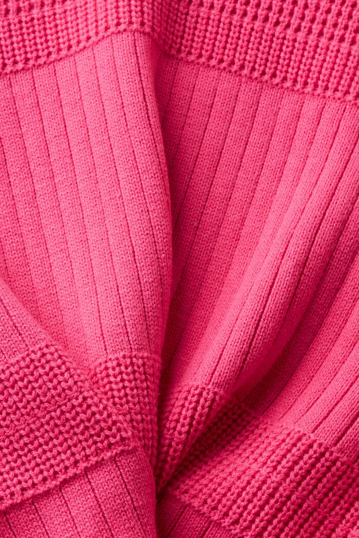 Pullover in maglia a motivi misti, PINK FUCHSIA, detail image number 5