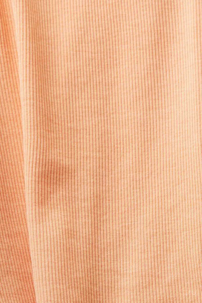 Top con pizzo in jersey di maglia a coste, PASTEL ORANGE, detail image number 4