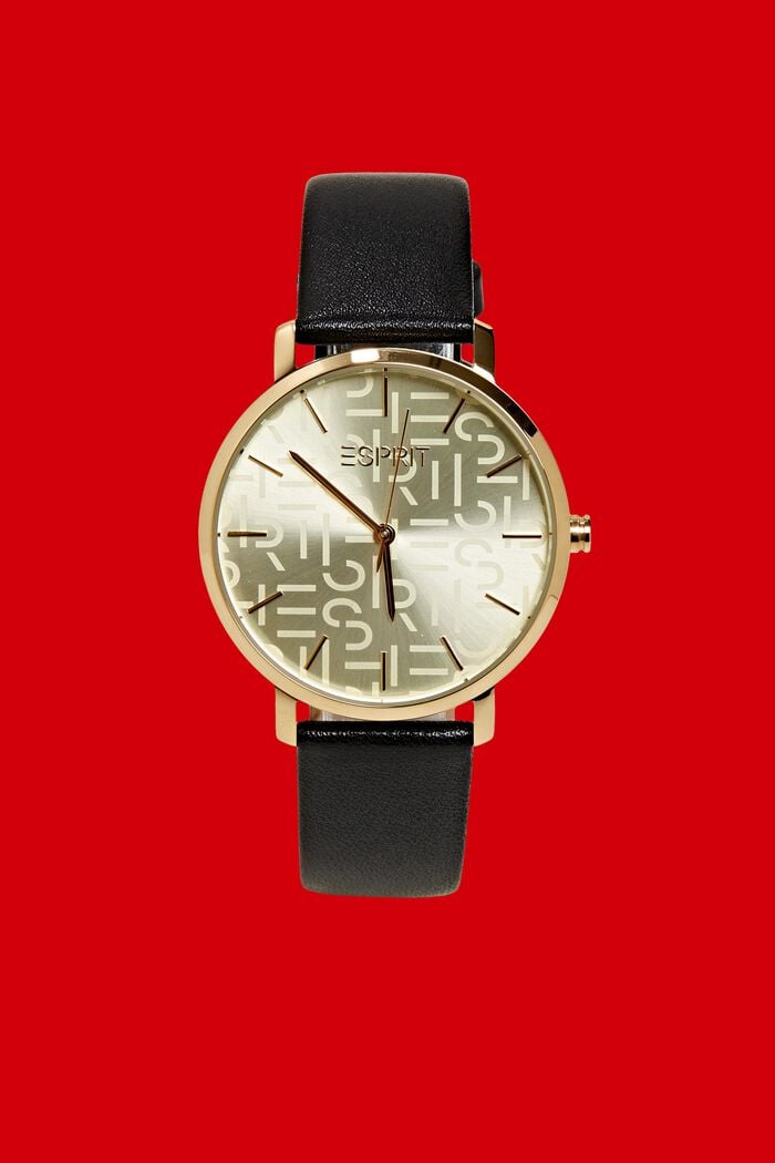 Orologio in acciaio inossidabile con quadrante con logo, GOLD, detail image number 0