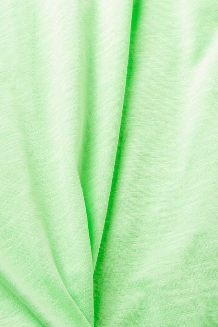 T-shirt in cotone fiammato, CITRUS GREEN, detail image number 5
