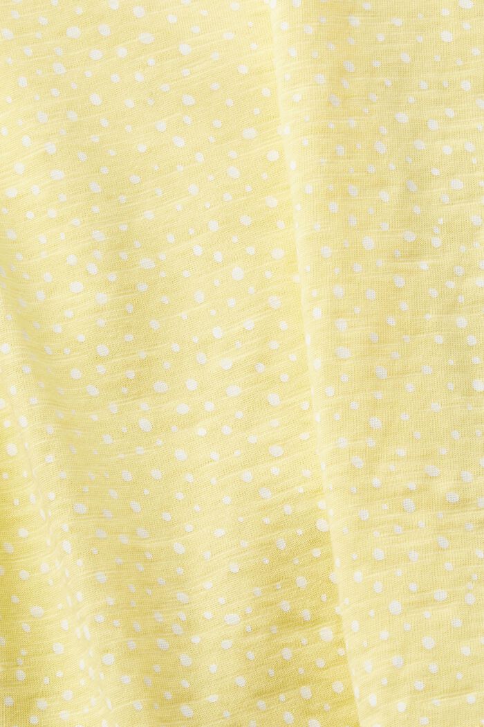 T-shirt con motivo allover, LIGHT YELLOW, detail image number 5