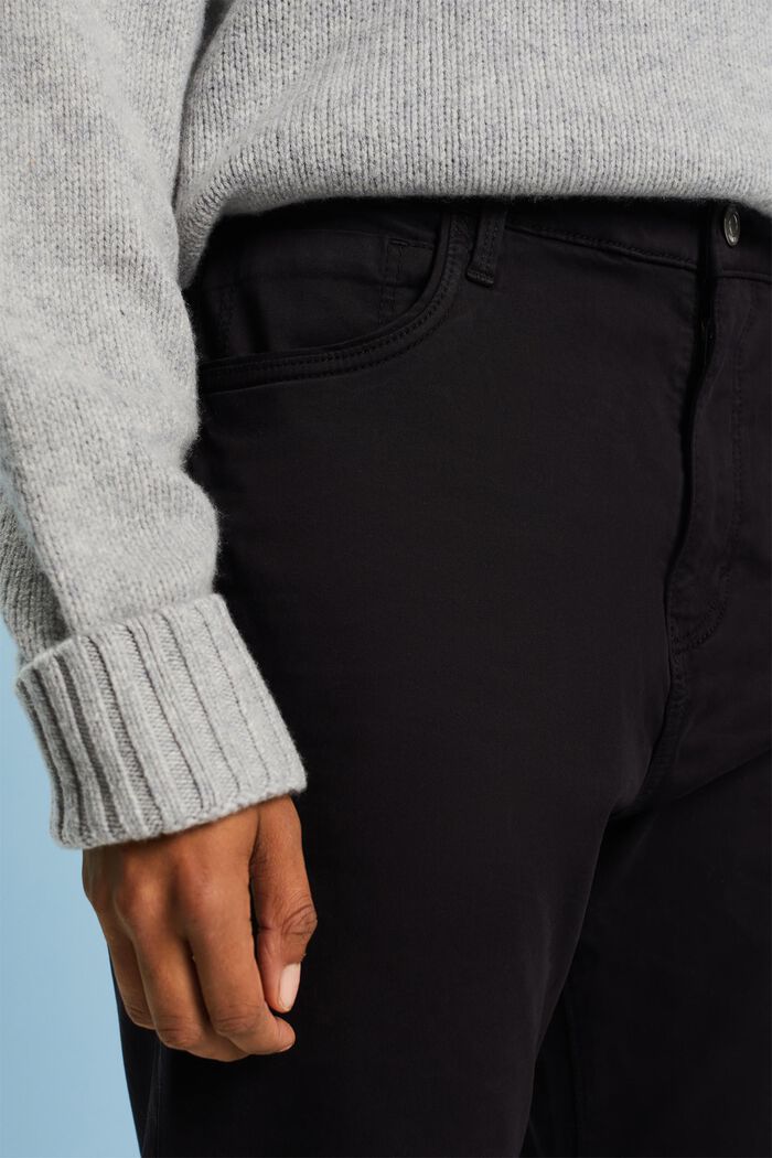 Pantaloni slim fit in twill, BLACK, detail image number 2