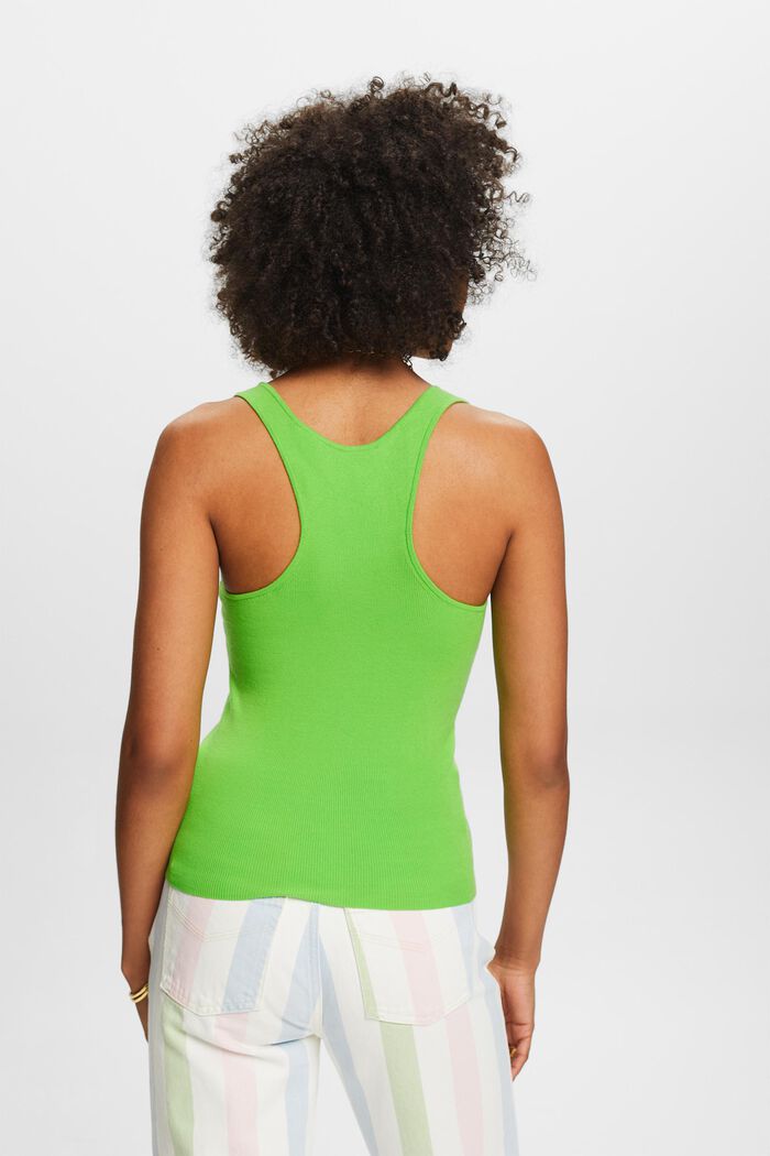 Canotta racerback in cotone, CITRUS GREEN, detail image number 2