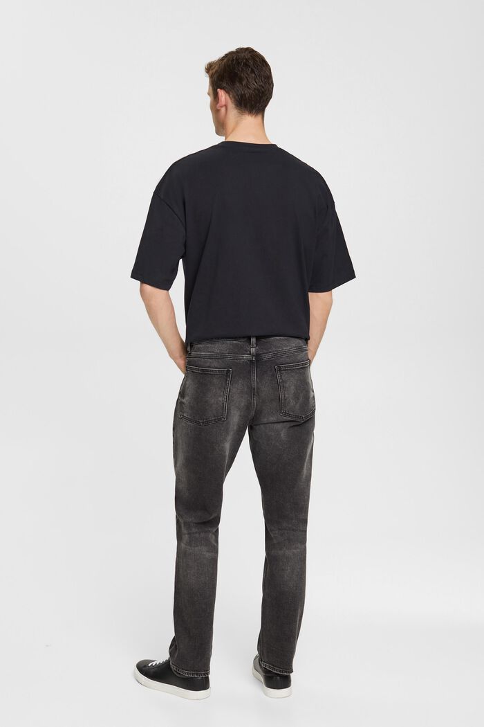 Jeans elasticizzati con effetto slavato, BLACK MEDIUM WASHED, detail image number 3