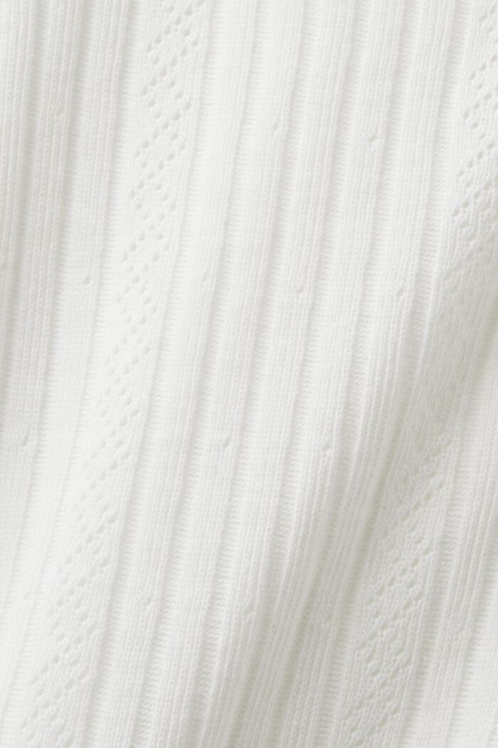 Camicia a coste in misto cotone, OFF WHITE, detail image number 5
