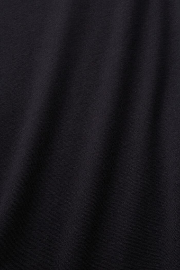 T-shirt girocollo, 100% cotone, BLACK, detail image number 5