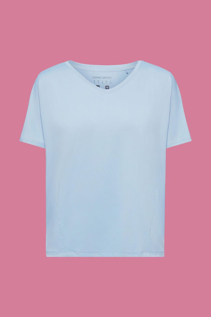T-shirt active con scollo a V e E-DRY, PASTEL BLUE, detail image number 5