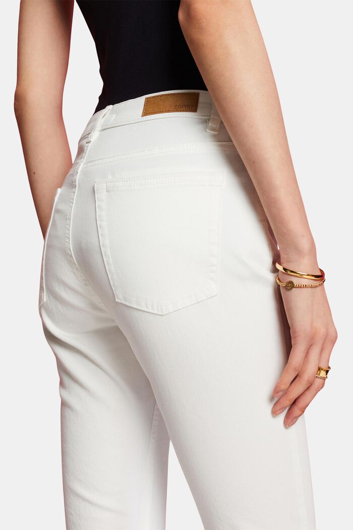 Jeans capri a vita media, WHITE, detail image number 2