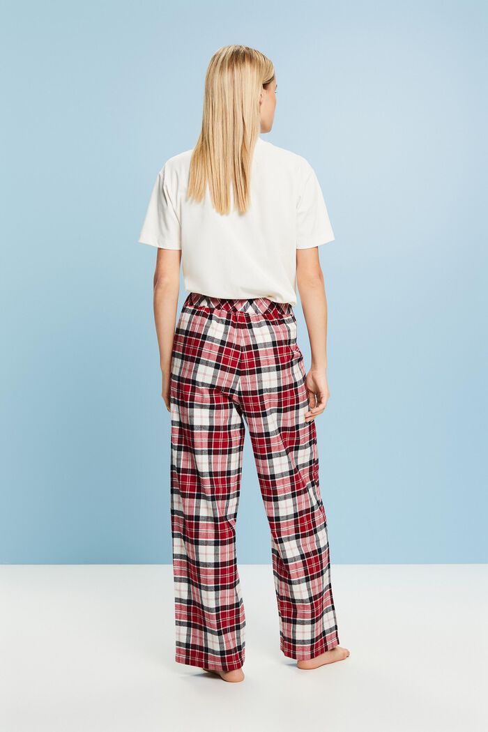 Pantaloni del pigiama in flanella a quadri, NEW RED, detail image number 2