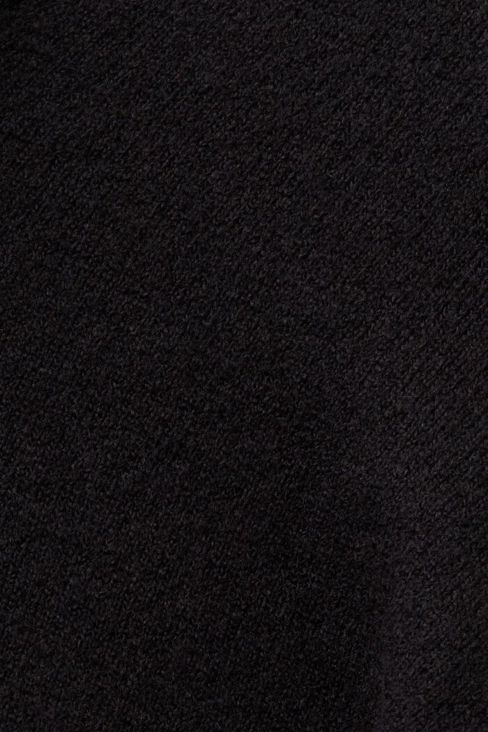 Abito midi a maglia in misto lana, BLACK, detail image number 5