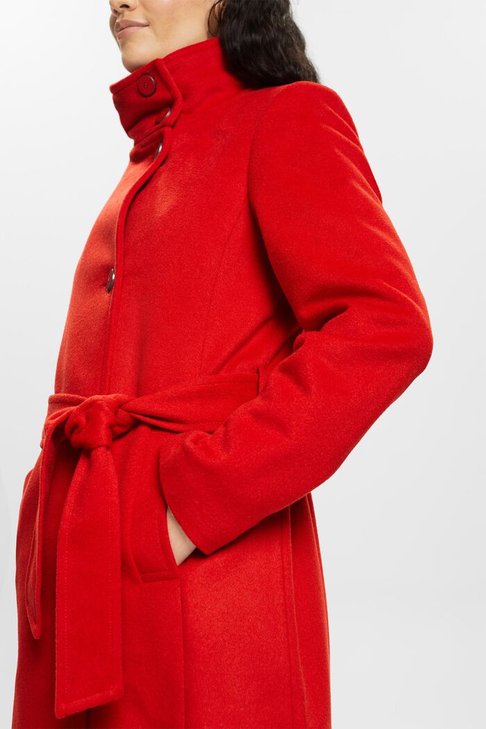 Riciclato: cappotto in misto lana con cachemire, RED, detail image number 1