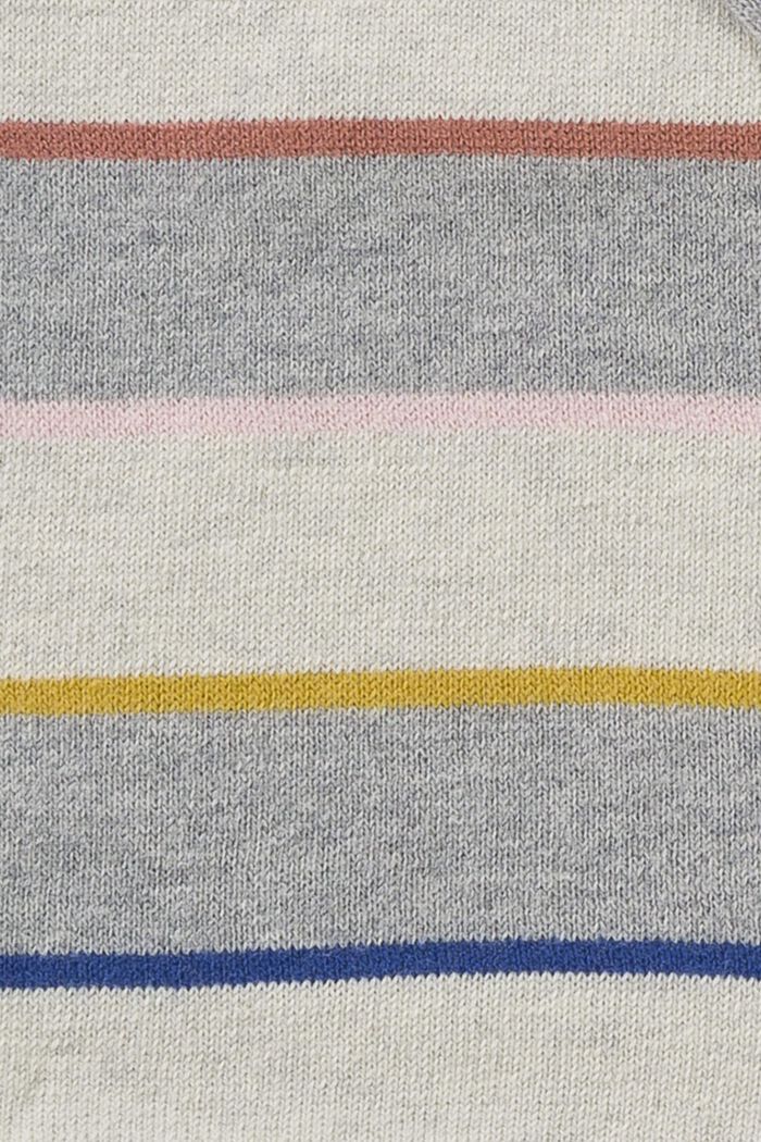 Sciarpa in maglia a righe di misto cotone, SILVER, detail image number 1